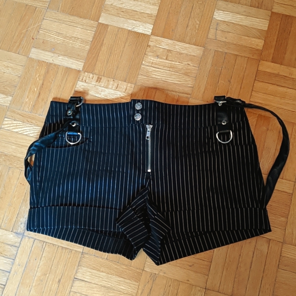 Lip Service Gangsta Pranksta pinstripe shorts